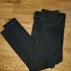 American Eagle Black Ripped Jeans